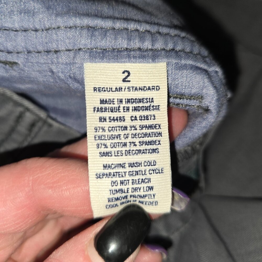 American Eagle Stretch Chinos in Gray, Size 2 Regular, 2012, Style 2076 #4 - Picture 6 of 10